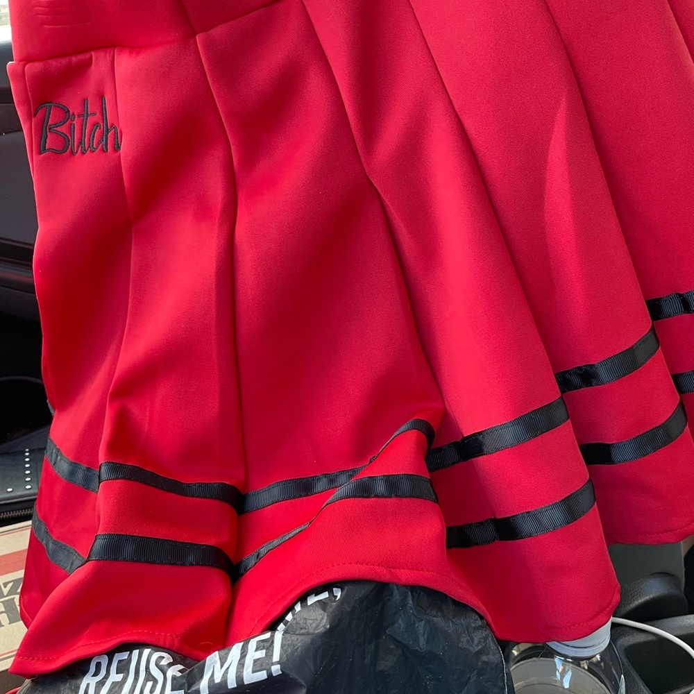 Red skirt (bitch) Spencer’s never worn